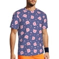 thumbnail image 1 of Wukai Cute Pig Print Men's Short-Sleeved Mesh T-Shirt,Quick-Dry Short Sleeve Workout T-Shirt-5X-Large, 1 of 8