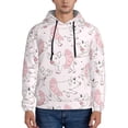 thumbnail image 1 of Wukai Cute Piggy Ballerina Print Men Hoodies Fleece Sweatshirts Long Sleeve Sweaters Pullover Fall Outfits Winter Clothes-3X-Large, 1 of 7