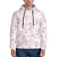thumbnail image 1 of Wukai Cute Piggy Ballerina Print Men Hoodies Fleece Sweatshirts Long Sleeve Sweaters Pullover Fall Outfits Winter Clothes-Large, 1 of 7