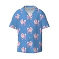 thumbnail image 1 of Wukai Cute Poodle Dog Men's Casual Short-Sleeve Button Down Shirt - Lightweight Summer Dress Shirt for Daily Wear-XX-Large, 1 of 7