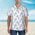 thumbnail image 1 of Wukai Cute Poodle Dog Men's Hawaiian Shirt Short Sleeve Casual Button Down Summer Beach Aloha Shirt Tropical Print Holiday Party, 1 of 8