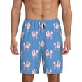 thumbnail image 1 of Wukai Cute Poodle Dog Men’s Short Pajama Pants With Pockets Soft Sleep Pj Shorts for Men-4X-Large, 1 of 6