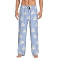 thumbnail image 1 of Wukai Cute Poodle Dog Mens PJ Pajama Pants|Sleepwear Plaid PJs with Pockets|Men's Lightweight Open-Hem Lounge Pants-, 1 of 6