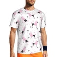 thumbnail image 1 of Wukai Cute Poodle Dog Print Men's Short-Sleeved Mesh T-Shirt,Quick-Dry Short Sleeve Workout T-Shirt-5X-Large, 1 of 8