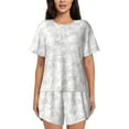 thumbnail image 1 of Wukai Cute Poodle Dog Women's Pajama Set,Short-Sleeve Top and Shorts with Elastic Waistband and Pockets for Loungewear, Yoga, and Casual Wear-XX-Large, 1 of 8