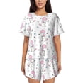thumbnail image 1 of Wukai Cute Poodle Dog Women's Pajama Set,Short-Sleeve Top and Shorts with Elastic Waistband and Pockets for Loungewear, Yoga, and Casual Wear-Medium, 1 of 8