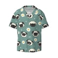 thumbnail image 1 of Wukai Cute Puppy Men's Casual Short-Sleeve Button Down Shirt - Lightweight Summer Dress Shirt for Daily Wear-X-Large, 1 of 7