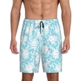 thumbnail image 1 of Wukai Cute Rabbit Men’s Short Pajama Pants With Pockets Soft Sleep Pj Shorts for Men-, 1 of 6