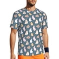thumbnail image 1 of Wukai Cute Rabbit Print Men's Short-Sleeved Mesh T-Shirt,Quick-Dry Short Sleeve Workout T-Shirt-Large, 1 of 8