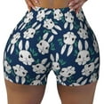 thumbnail image 1 of Wukai Cute Rabbit Print Pack Biker Shorts for Women Yoga Workout Gym Running Scrunch Active Shorts-XX-Large, 1 of 8
