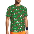 thumbnail image 1 of Wukai Cute Santa And Ho Ho Ho Print Men's Short-Sleeved Mesh T-Shirt,Quick-Dry Short Sleeve Workout T-Shirt-XX-Large, 1 of 8