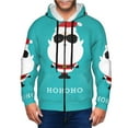 thumbnail image 1 of Wukai Cute Santa Claus Print Men's Zip-Up Hoodie,Fleece Full-Zip Hoodie for Men, Hooded Sweatshirt-XX-Large, 1 of 5