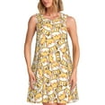 thumbnail image 1 of Wukai Cute Shiba Print Women's Sleeveless Dress, Loose Fit Casual Dress for Women, Comfortable Sleeveless Summer Dress, 1 of 7