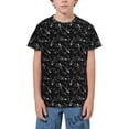 thumbnail image 1 of Wukai Cute Skull Youth Unisex Short Sleeve T-Shirt for Boys, Girls, Teens, and Kids-Large, 1 of 7