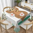 thumbnail image 1 of Wukai Cute Sloth In Yoga Pose Tree Waterproof Tablecloth for Kitchen Dining, Fits Square Tables for 2-4 Seats -60"x60", 1 of 7