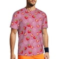 thumbnail image 1 of Wukai Cute Strawberry Print Men's Short-Sleeved Mesh T-Shirt,Quick-Dry Short Sleeve Workout T-Shirt-XX-Large, 1 of 8