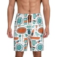 thumbnail image 1 of Wukai Cute Tableware Men’s Short Pajama Pants With Pockets Soft Sleep Pj Shorts for Men-XX-Large, 1 of 6