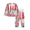 thumbnail image 1 of Wukai Cute Valentine's Gnomes Print Women’s Pajama Long Sleeve Sleepwear Soft&nbsp;-Small, 1 of 7