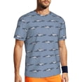 thumbnail image 1 of Wukai Cute Whale Print Men's Short-Sleeved Mesh T-Shirt,Quick-Dry Short Sleeve Workout T-Shirt-4X-Large, 1 of 8