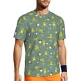 thumbnail image 1 of Wukai Cute Yoga Frogs Print Men's Short-Sleeved Mesh T-Shirt,Quick-Dry Short Sleeve Workout T-Shirt-3X-Large, 1 of 8