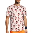 thumbnail image 1 of Wukai Dachshund Dog Heart Print Men's Short-Sleeved Mesh T-Shirt,Quick-Dry Short Sleeve Workout T-Shirt-3X-Large, 1 of 8