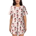 thumbnail image 1 of Wukai Dachshund Dog Heart Women's Pajama Set,Short-Sleeve Top and Shorts with Elastic Waistband and Pockets for Loungewear, Yoga, and Casual Wear-, 1 of 6