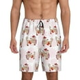 thumbnail image 1 of Wukai Dachshund Dog Puppy Men’s Short Pajama Pants With Pockets Soft Sleep Pj Shorts for Men-X-Large, 1 of 6