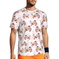 thumbnail image 1 of Wukai Dachshund Dog Puppy Print Men's Short-Sleeved Mesh T-Shirt,Quick-Dry Short Sleeve Workout T-Shirt-, 1 of 8