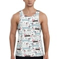 thumbnail image 1 of Wukai Dachshund Dog Puppy Print Men’s Workout Tank Top Sleeveless Muscle T shirt Gym Running Fitness Tank Top-X-Large, 1 of 7