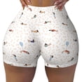 thumbnail image 1 of Wukai Dachshund Dog Puppy Print Pack Biker Shorts for Women Yoga Workout Gym Running Scrunch Active Shorts-Small, 1 of 8
