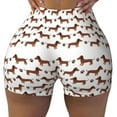 thumbnail image 1 of Wukai Dachshund Dog Puppy Print Pack Biker Shorts for Women Yoga Workout Gym Running Scrunch Active Shorts-XX-Large, 1 of 8