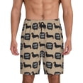 thumbnail image 1 of Wukai Dachshund Dog Woof Men’s Short Pajama Pants With Pockets Soft Sleep Pj Shorts for Men-XX-Large, 1 of 6