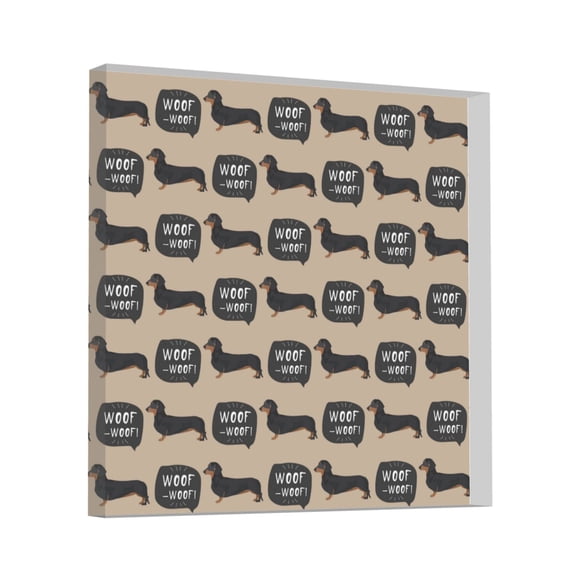 Wukai Dachshund Dog Woof Print Elegant Acrylic Gift Decorations Perfect for Weddings, Birthdays, Anniversaries, and Home Decor