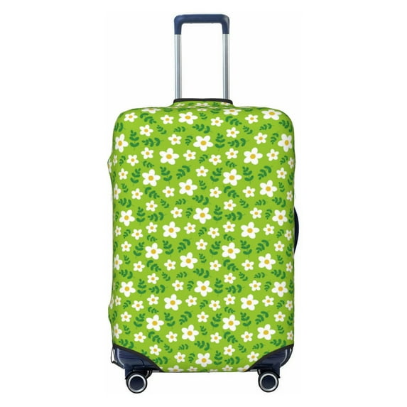 Wukai Daisies Flowers Elastic Luggage Cover: Personalized Protection for Your Suitcase - Fits 19~29-inch, Washable & Durable Travel Companion-Medium