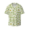thumbnail image 1 of Wukai Daisies Flowers Men's Casual Short-Sleeve Button Down Shirt - Lightweight Summer Dress Shirt for Daily Wear-Medium, 1 of 7