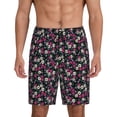 thumbnail image 1 of Wukai Daisies Flowers Men’s Short Pajama Pants With Pockets Soft Sleep Pj Shorts for Men-, 1 of 6