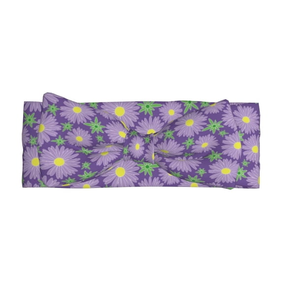 Wukai Daisies Flowers Print Baby Bow Headband for Newborn Infant Baby Toddler Girls