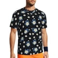 thumbnail image 1 of Wukai Daisies Flowers Print Men's Short-Sleeved Mesh T-Shirt,Quick-Dry Short Sleeve Workout T-Shirt-3X-Large, 1 of 8