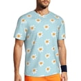 thumbnail image 1 of Wukai Daisies Flowers Print Men's Short-Sleeved Mesh T-Shirt,Quick-Dry Short Sleeve Workout T-Shirt-5X-Large, 1 of 8