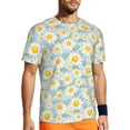 thumbnail image 1 of Wukai Daisies Flowers Print Men's Short-Sleeved Mesh T-Shirt,Quick-Dry Short Sleeve Workout T-Shirt-X-Large, 1 of 8