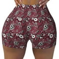 thumbnail image 1 of Wukai Daisies Flowers Print Pack Biker Shorts for Women Yoga Workout Gym Running Scrunch Active Shorts-Medium, 1 of 8