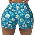 thumbnail image 1 of Wukai Daisies Flowers Print Pack Biker Shorts for Women Yoga Workout Gym Running Scrunch Active Shorts-XX-Large, 1 of 8
