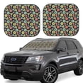 thumbnail image 1 of Wukai Daisies Flowers Print Windshield Sun Shade, Car Front Window Shades Sunshade Cover Sun Visor Shield Block Automotive Interior Protector Blocks UV Rays-Large, 1 of 6