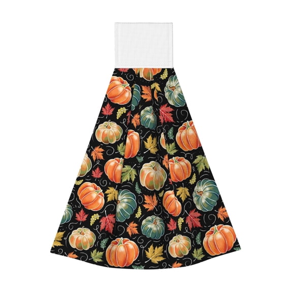 Wukai Daisy maple leaf Print Kitchen Towels Quick Dry Washcloths, Coral Velvet Dishtowels Multipurpose Reusable Cloths, Soft Tea Absorbent Cleaning Cloths