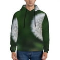 thumbnail image 1 of Wukai Dandelion Print Men Hoodies Fleece Sweatshirts Long Sleeve Sweaters Pullover Fall Outfits Winter Clothes-4X-Large, 1 of 7