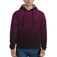 thumbnail image 1 of Wukai Dark Purple Glitter Print Men Hoodies Fleece Sweatshirts Long Sleeve Sweaters Pullover Fall Outfits Winter Clothes-Medium, 1 of 7