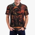 thumbnail image 1 of Wukai Dark Skull King Throne Men’s Polo Shirts Sleeve,Camisas Polo Para Hombre,True Classic Tees Men-Small, 1 of 6
