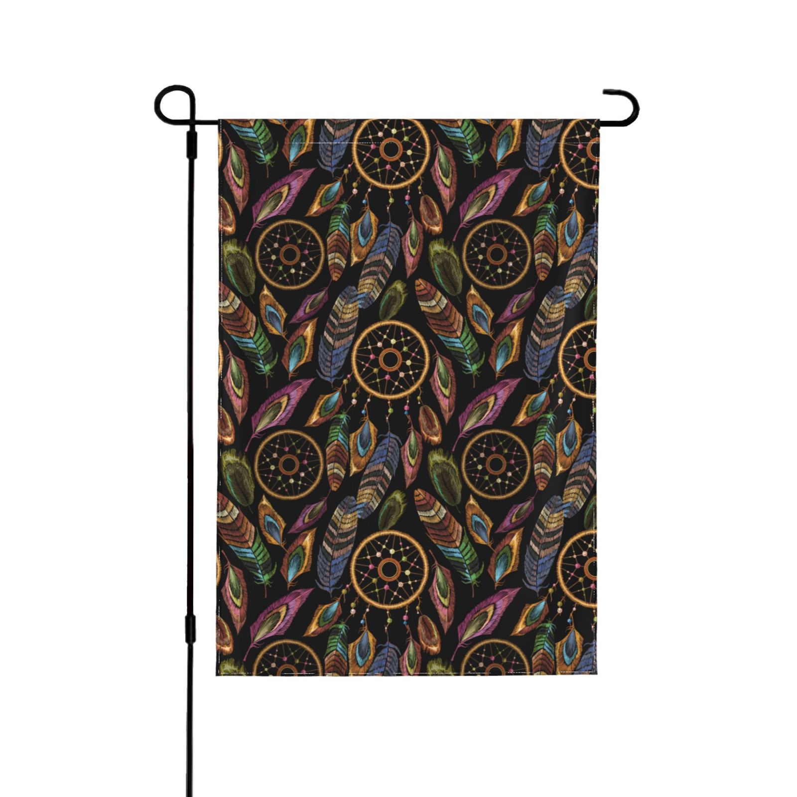 Between the Mountains Orange - Feather Directions Garden Flag 28''x40'' (Two Sides Printing)