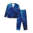 thumbnail image 1 of Wukai Deep Sea Glowing Fishes Print Women's Pajama Set,PJ Set,Lounge Sets For Women Soft Long Sleeve Sleepwear Comfort and Style-Small, 1 of 7