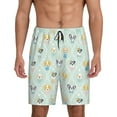 thumbnail image 1 of Wukai Different Breeds of Dogs Men’s Short Pajama Pants With Pockets Soft Sleep Pj Shorts for Men-4X-Large, 1 of 6